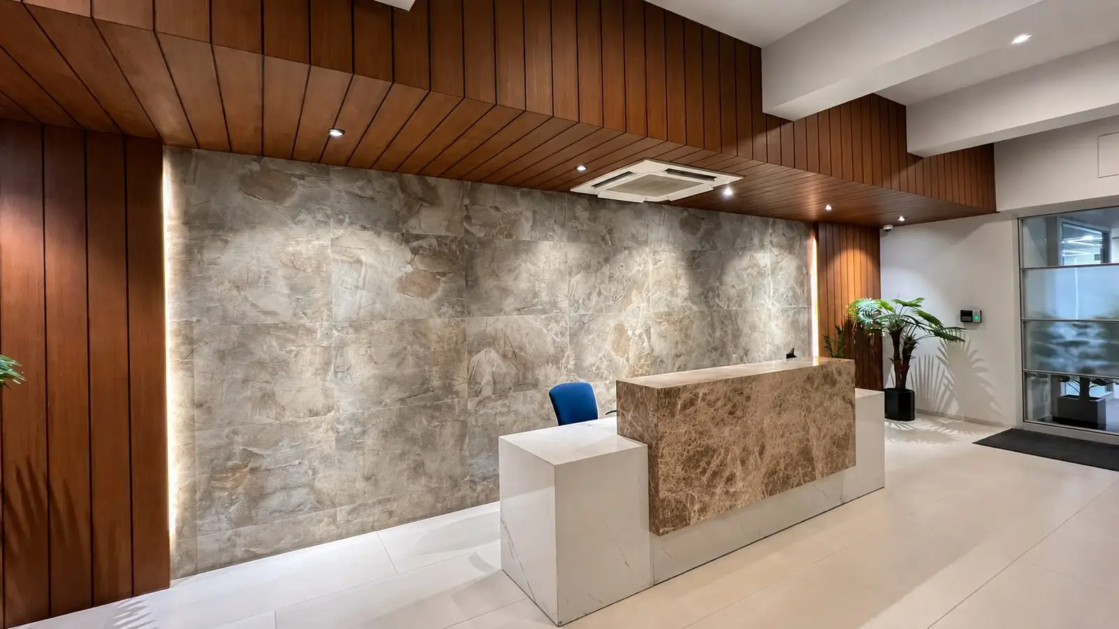 Reception area at Amrark head office in Dhaka